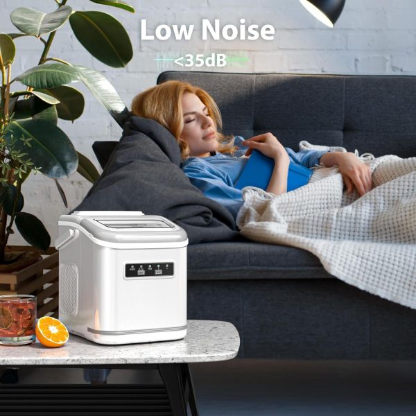 Portable Countertop Ice Maker – 26Lbs/Day, Fast Bullet Ice for Home & Party