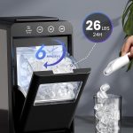 Portable Countertop Ice Maker – 26Lbs/Day, Fast Bullet Ice for Home & Party