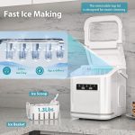 Portable Countertop Ice Maker – 26Lbs/Day, Fast Bullet Ice for Home & Party