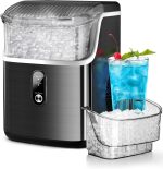 Countertop Nugget Ice Maker – 34Lbs/Day, Soft Chewable Ice for Home & Kitchen