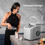 Countertop Ice Maker – 26Lbs/24H, Fast 9 Cubes in 6 Min, Portable for Home Kitchen