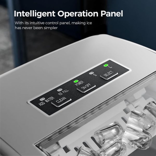 Countertop Ice Maker – 26Lbs/24H, Fast 9 Cubes in 6 Min, Portable for Home Kitchen