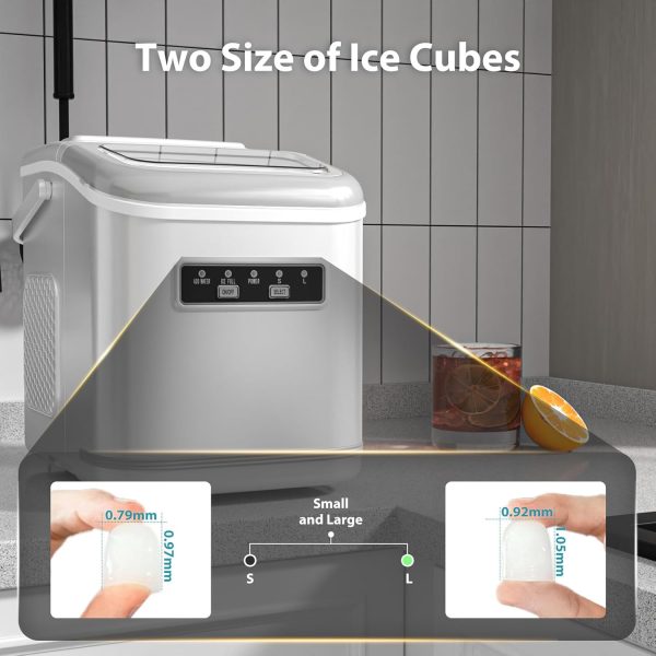Portable Countertop Ice Maker – 26Lbs/Day, Fast Bullet Ice for Home & Party