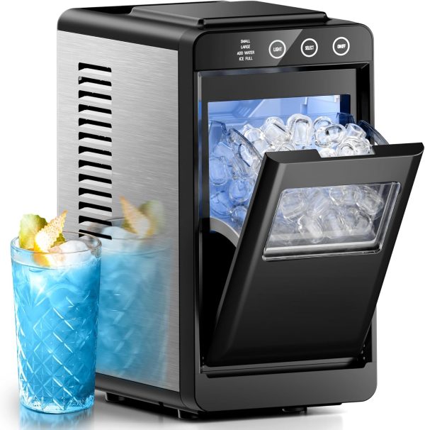 Portable Countertop Ice Maker – 26Lbs/Day, Fast Bullet Ice for Home & Party
