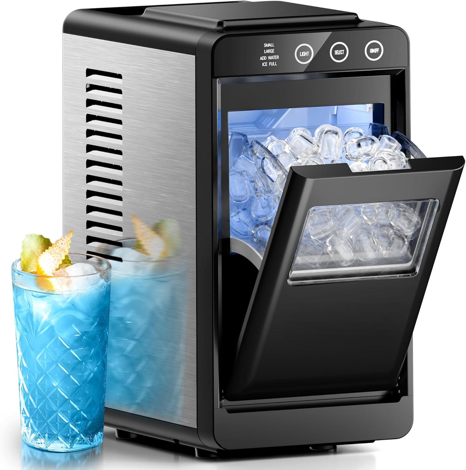Portable Countertop Ice Maker – 26Lbs/Day, Fast Bullet Ice for Home & Party