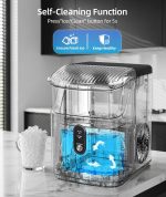Countertop Nugget Ice Maker – 34Lbs/Day, Soft Chewable Ice for Home & Kitchen